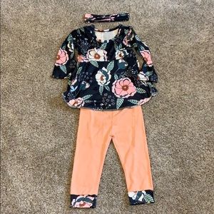 2t 3 piece floral set - NWOT